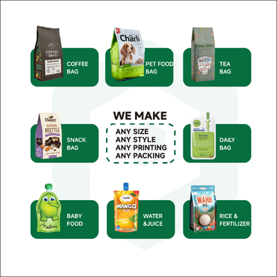 Custom Printing Eco-Friendly Compostable Matte Finished Flat Bottom Coffee Bag With Valve and Zipper