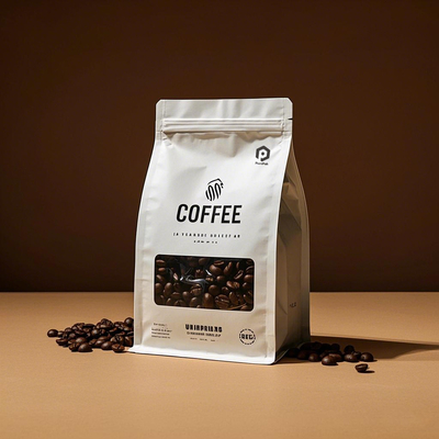Custom Resealable Ziplock 1kg 500g 250g Matt Flat Bottom Bags Coffee Pouch Packaging