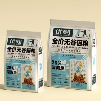 Packaging Plastic Recyclable Custom Logo Gloss Print Flat Lay Bags Reusable Shinny Pet Food Pouch Bags