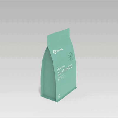 Custom Printed Stand up Pouch Flexible Zipper Side Gusset Bag Packaging 10kg/50kg Flat Bottom Plastic Bags