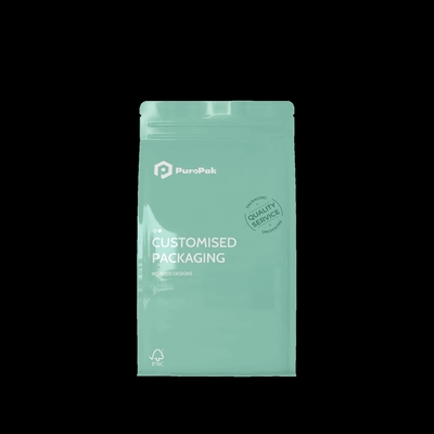 Custom Food Grade Stand up Pouch Coffee Packaging Flat Square Bottom  Bag Reusable Side Gusset Matt Coffee Bags