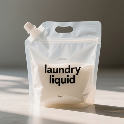 Custom Transparent Self-Supporting Liquid Packaging Bag for Laundry Detergent Snail Powder Soup Vodka Beverage Packing