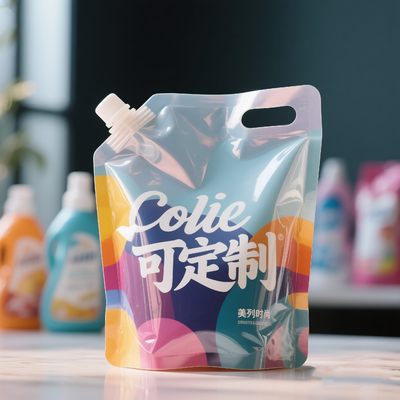 Custom Washing Laundry Detergent Liquid Soap Refill Bag Stand up Plastic Bag for Liquid Soap