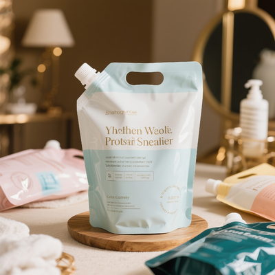 Custom Laundry Detergent Liquid Soap Packaging Flexible Packaging Bags Stand up Spout Pouch