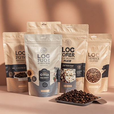 Customized Pouches Bolsa Packaging 250g 500g 1lb Stand up Side Gusseted Bag Coffee Bean Bags With Zip Lock