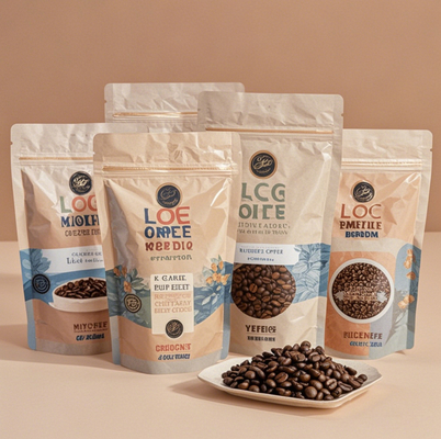Food Grade Plastic Bag Stand up Pouch Doypack Zip Lock Food Storage Bag Nuts Coffee Beans Packaging Bag